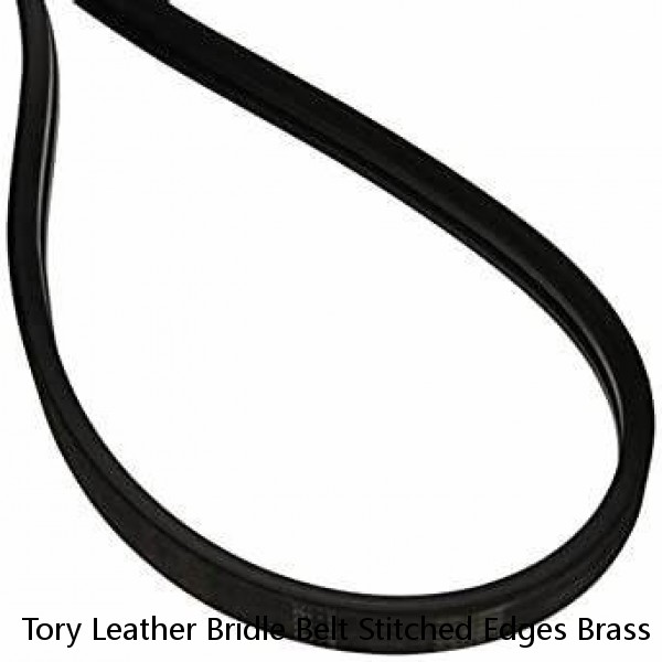Tory Leather Bridle Belt Stitched Edges Brass Spur Buckle Havana U-8-VX  30”