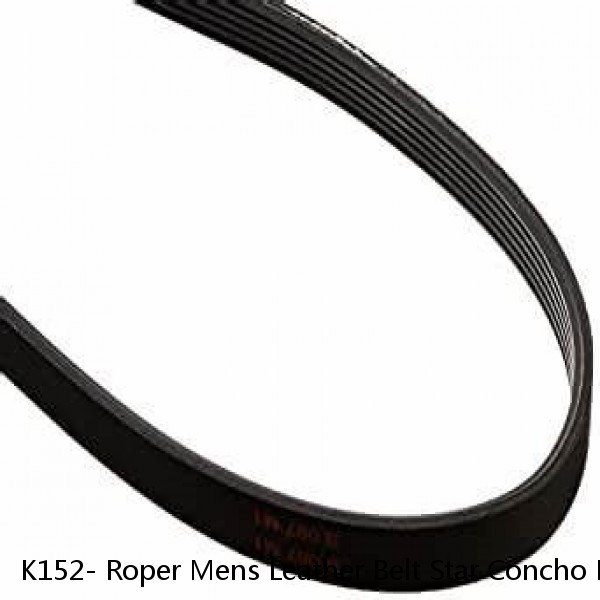 K152- Roper Mens Leather Belt Star Concho Engraved Buckle Brown U-R-VX #1 small image